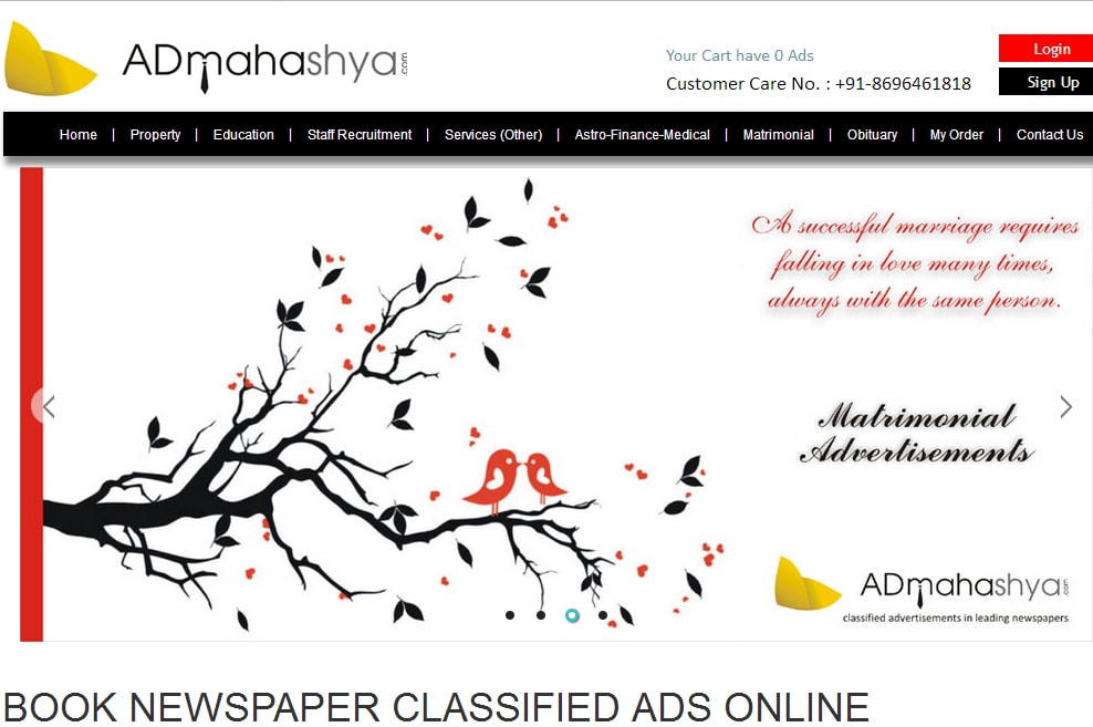  Book Newspaper Ads Online Jaipur